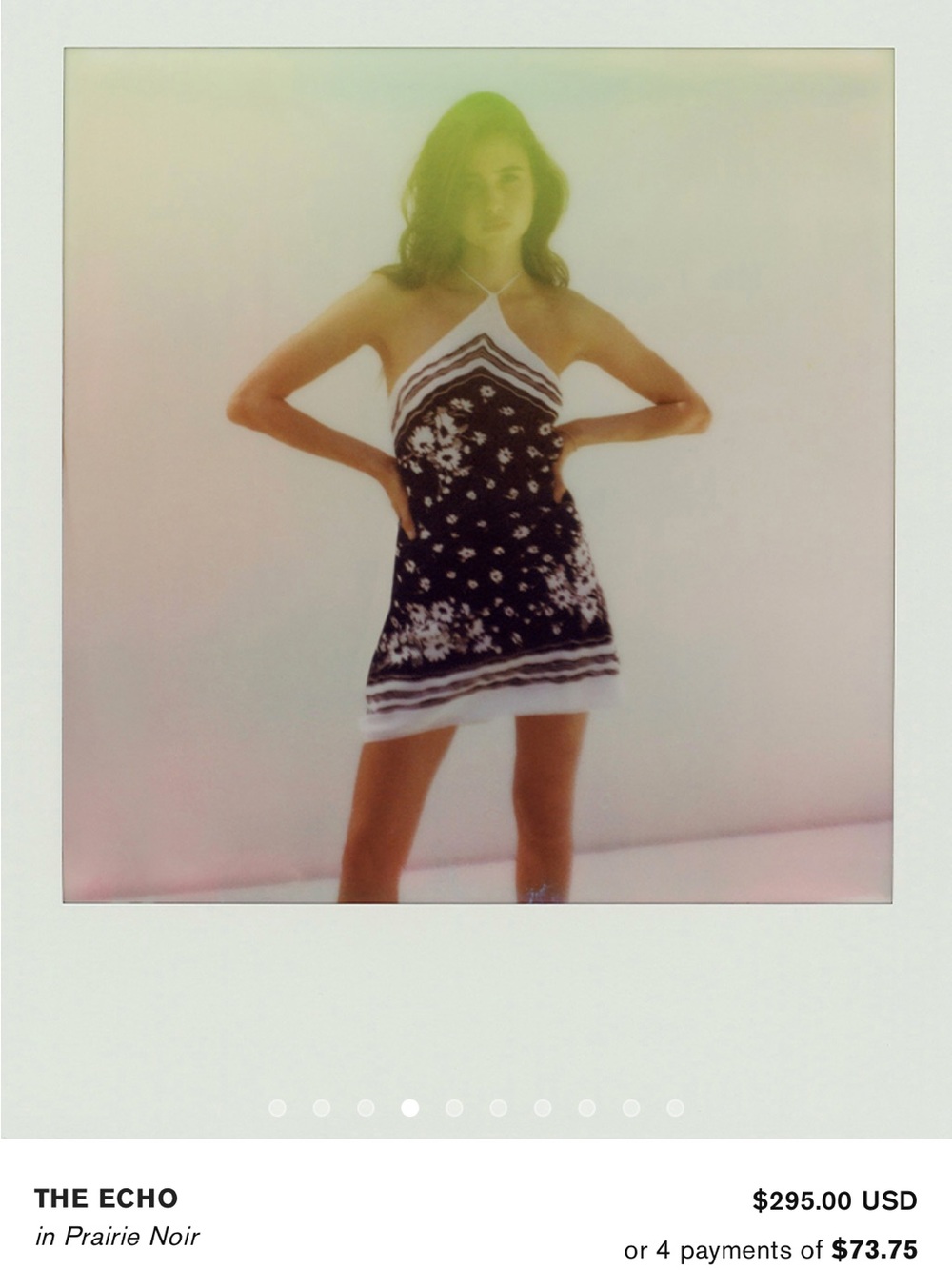 Realisation Par Black & White Halter Mini Dress - Picture 4 of 5